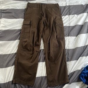 Abercrombie Brown Fixed Waste Baggy Utility Pant- rarely worn size 30/32